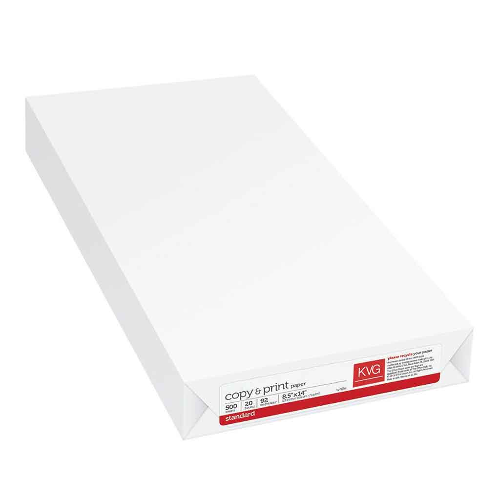 US Legal Size, Copy Print Paper, White (500 Sheets/Ream), Box (5